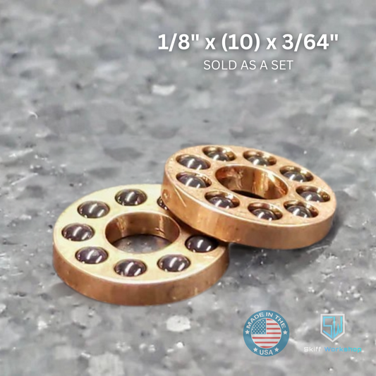 Cage Bearings - Pivot: 1/8"<br>Ceramic Bearings: 3/64" (10 ball)