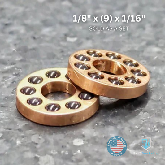 Cage Bearings - Pivot: 1/8"<br>Ceramic Bearings: 1/16 in (9 ball)