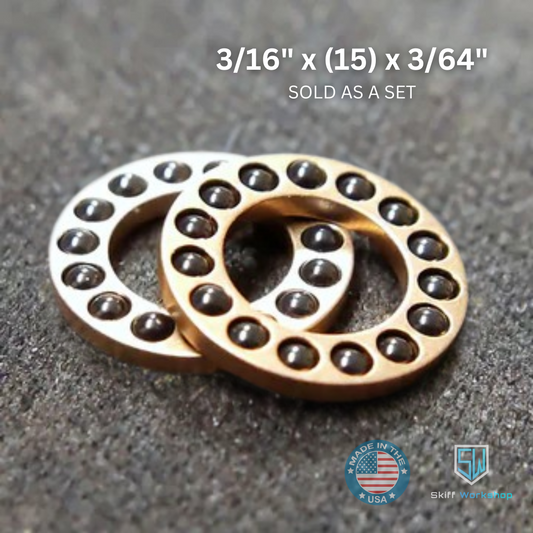 Cage Bearings - Pivot: 3/16"<br>Ceramic Bearings: 3/64" (15 ball)