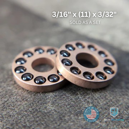 Cage Bearings - Pivot: 3/16" Ceramic Bearings: 3/32" (11 ball)