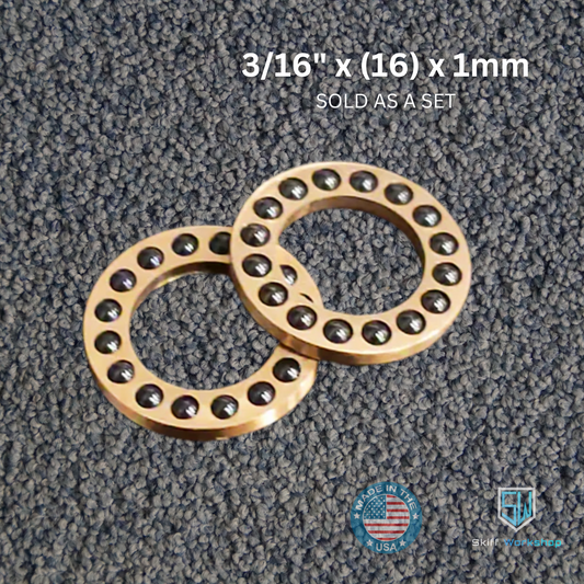 Cage Bearings - Pivot: 3/16"<br>Ceramic Bearings: 1mm (16 ball)