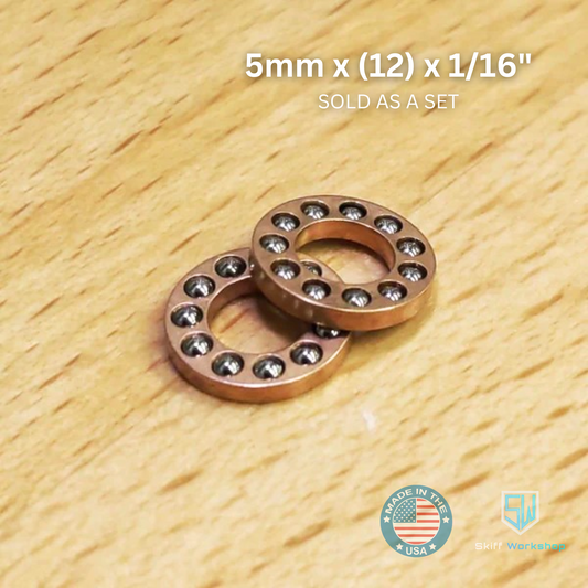 Cage Bearings - Pivot: 5mm Stainless Bearings: 1/16 in (12 ball)