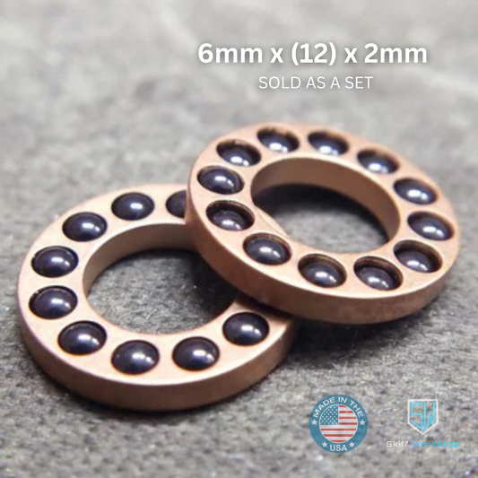 Cage Bearings - Pivot: 6mm Ceramic Bearings: 2mm (12 ball)