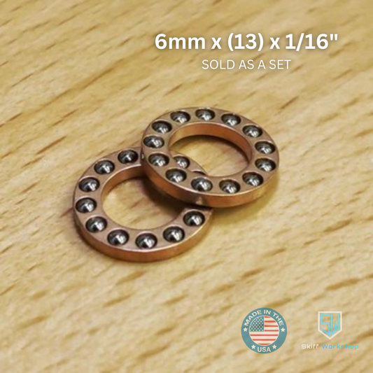 Cage Bearings - Pivot: 6mm Stainless Bearings: 1/16 in (13 ball)